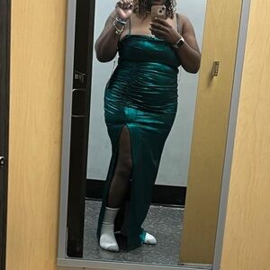 Green sequins gown size 14